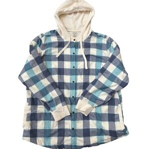 L.L. Bean Women's Flex All Season Button up Plaid Flannel Jacket Size XL